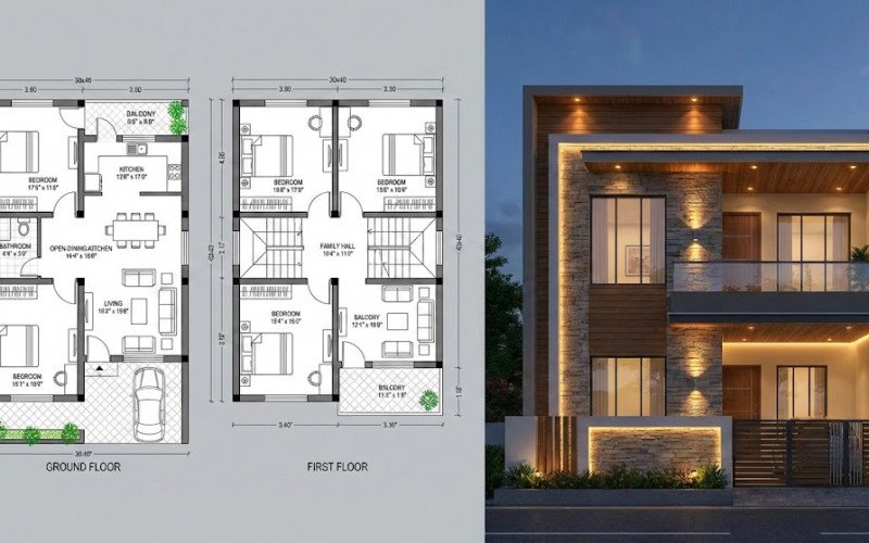 30x40 Modern House Design